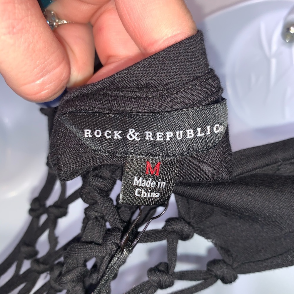ROCK & REPUBLIC Black Swing Dress M NWT - Picture 7 of 8